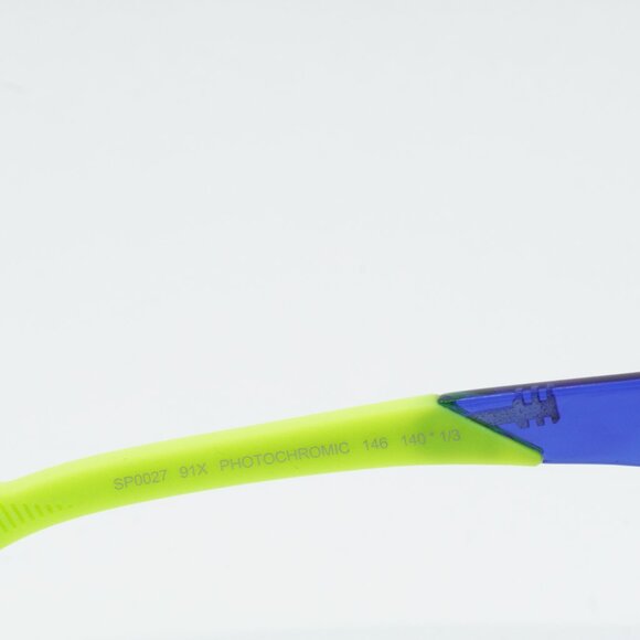 Adidas SP0027 91X Shield Sunglasses - Matte Blue \ Blue Mirror - Picture 8 of 10